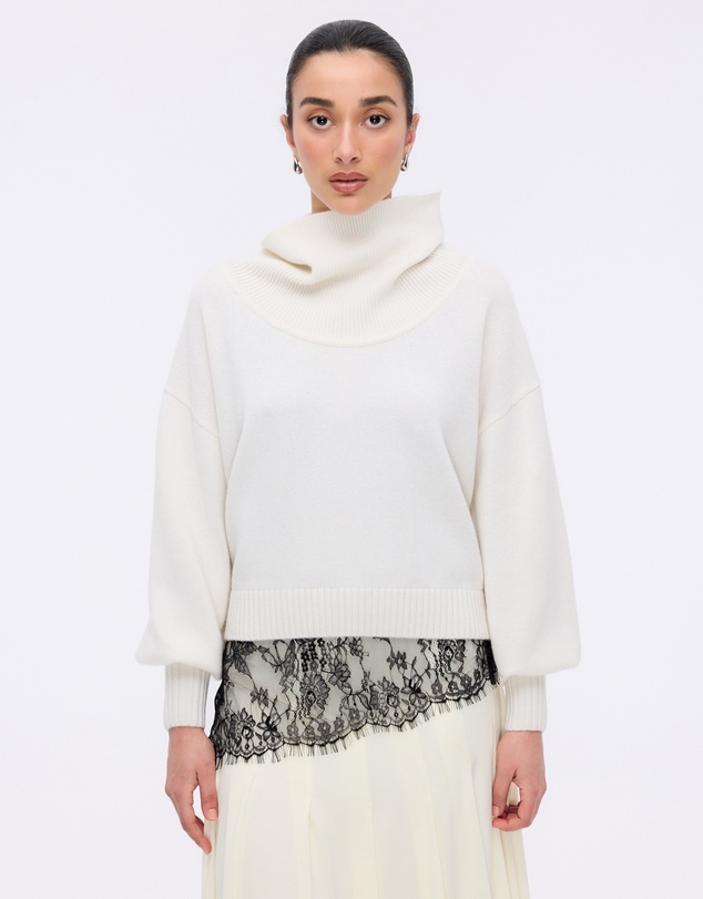 Minima Esenciales - Rian Wool Cashmere Funnel Neck Jumper
