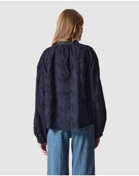 & Other Stories - Voluminous Floral-Appliqué Blouse