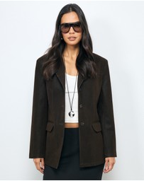 AERE - Drea Suede Look Blazer
