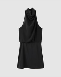 M.N.G - Halter-Neck Dress With Bow