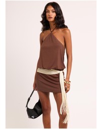 Alice In The Eve - Keely Halter Mini Dress