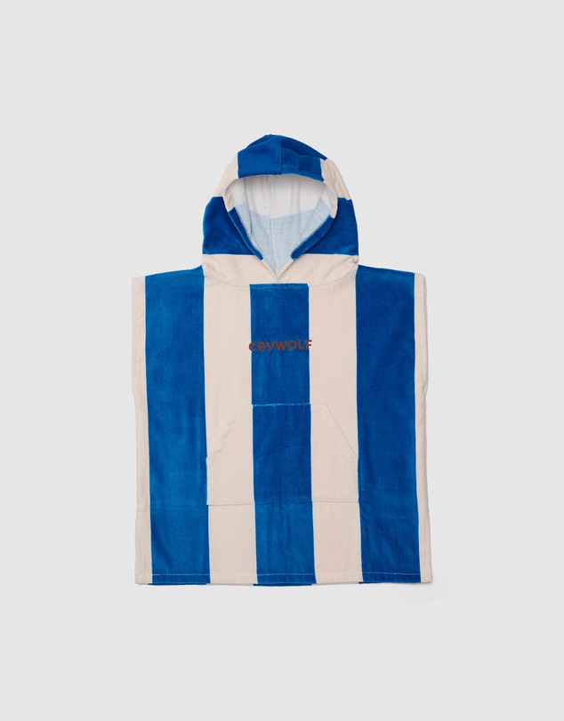 Crywolf - HOODED TOWEL Deep Sea Stripe