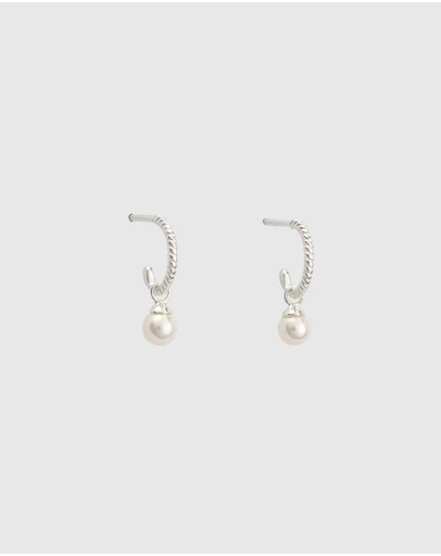 Kirstin Ash - Tiny pearl Hoops