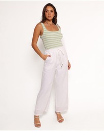 Petal & Pup - Milla Knit Top - Sage Stripe