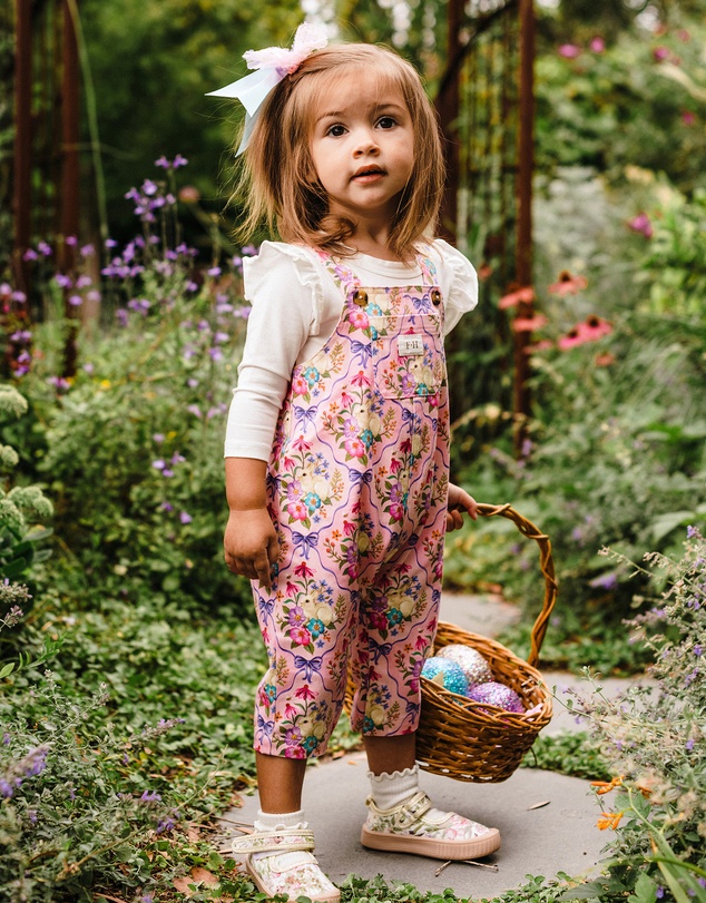 Fleur Harris - 'Bunnies & Bows' Gracious Overall in Pink