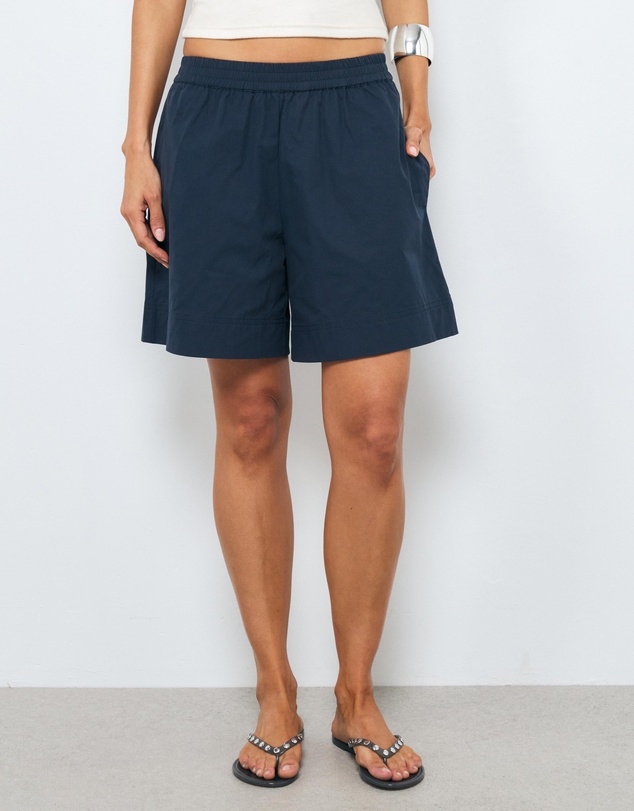 AERE - Junie Oversized Organic Poplin Shorts