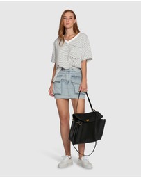 Belle & Bloom - Brave Soul Oversized Striped T-Shirt