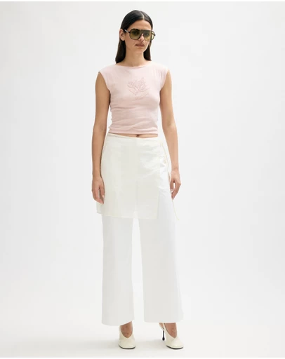 Minima Esenciales - Rhea Organic Cotton Pointelle Knit Tank