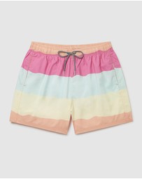 Boardies - Boardies Refresher Stripe Mid Length Swim Shorts
