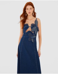 Farm Rio - Denim Flower Dress
