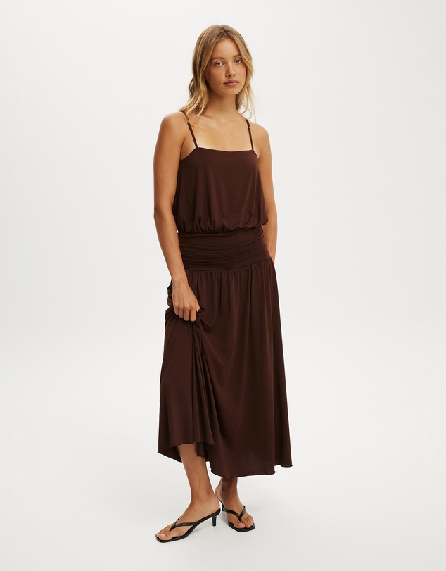 Cotton On - Isla Basque Waist Maxi Dress