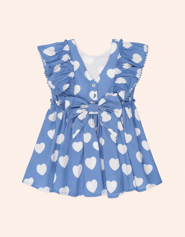 Huxbaby - Frill Heart Bow Dress - Babies-Kids