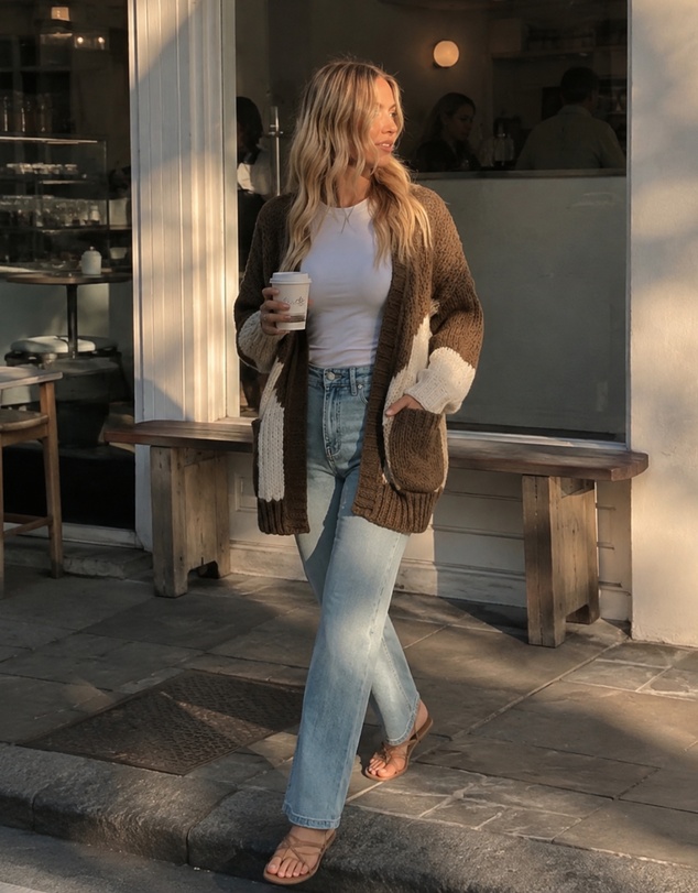 Esther & Co - Felisha Knit - Cream Multi