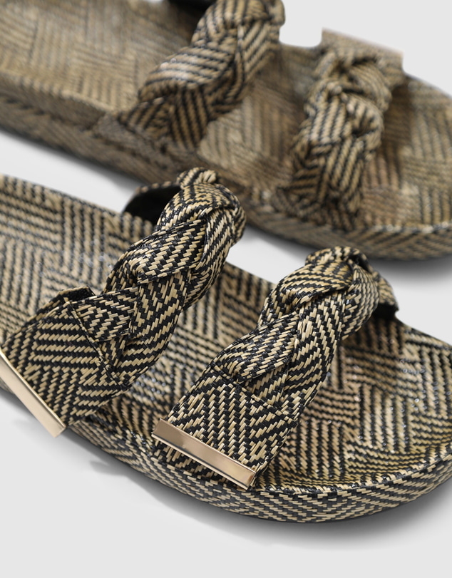 Belle & Bloom - Stay Raffia Slide