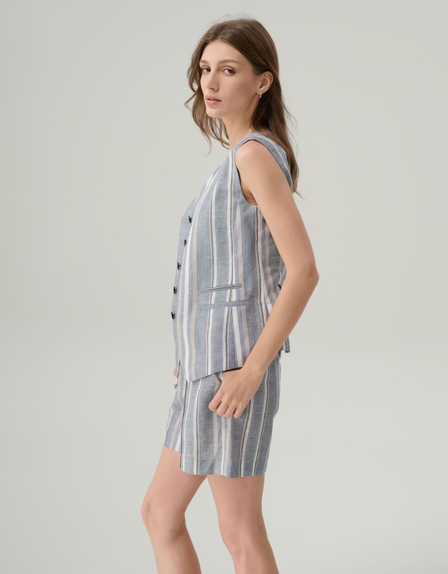 IDA+S - Cecilia Linen High Waisted Shorts