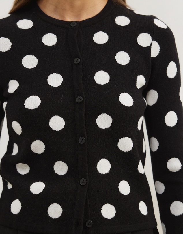 Atmos&Here - Hallie Polka Dot Knit Cardigan