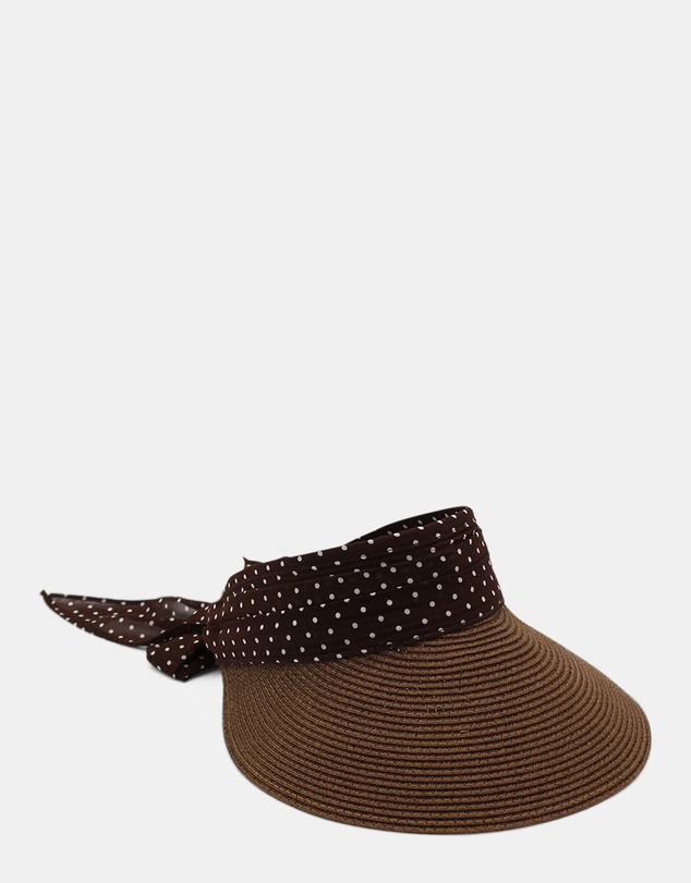Morgan & Taylor - Bridie Braided Straw Visor in Brown