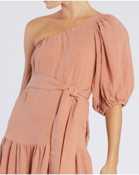 Amelius - Saloma Linen One Shoulder Dress