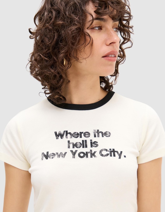 BDG By Urban Outfitters - Where is NYC Ringer Baby Tee