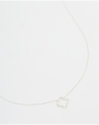 Lovisa - Sterling Silver Cubic Zirconia Flower Pendant Necklace