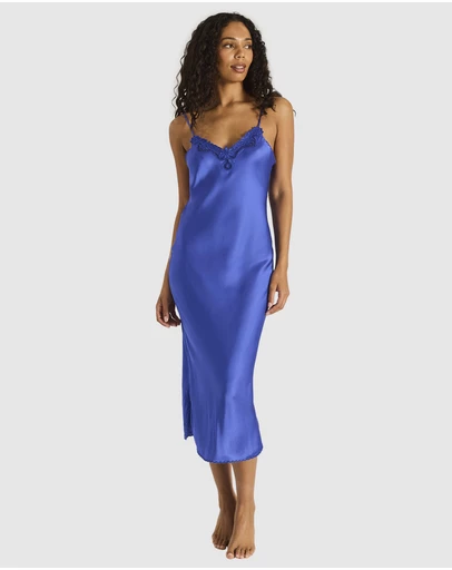 Tigerlily - Cobalt Azura Estella Midi Slip Dress