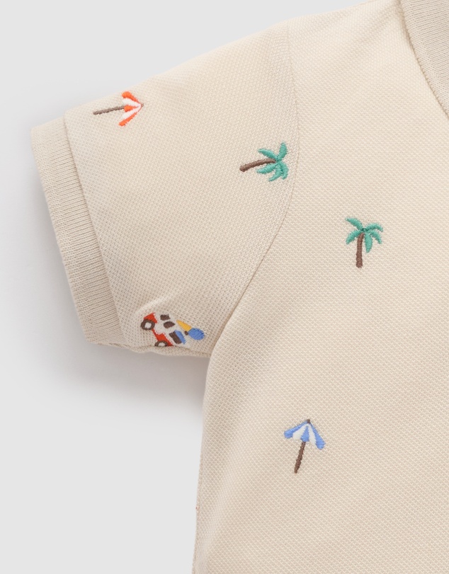 Purebaby - Resort Embroidered Polo -Kids-Babies