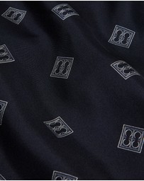 Calibre - Monogram Scarf Silk Shirt Navy