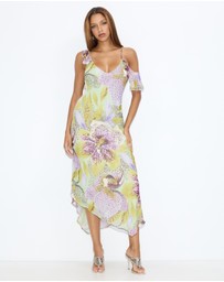 Dazie - Orchid Asymmetrical Midi Dress