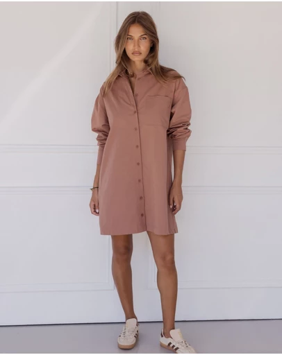 ALEXANDRA - Jett Mini Dress Mahogany