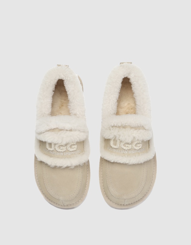 EVERAU - Australian Shepherd Ugg Rilee Loafer Cow Suede Upper House Shoes