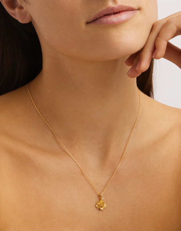 By Charlotte - Peony November Birth Flower Necklace
