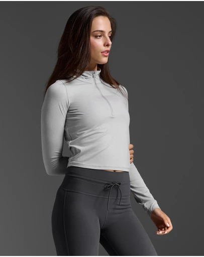 2XU - Flex Crop 1/2 Zip Long Sleeve Top