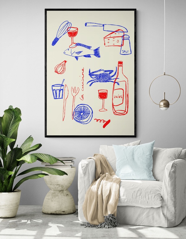 Inka Arthouse - Food & Wine by Byalmaklub Italy Art Print