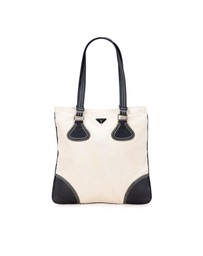 Pre-Loved by Azura Reborn - Pre-Loved Vitello Trimmed Canvas Canapa Tote