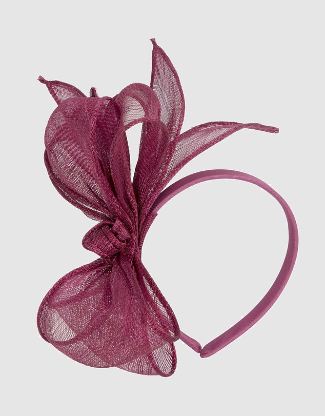 Max Alexander - Burgundy Sinamay Bow Fascinator