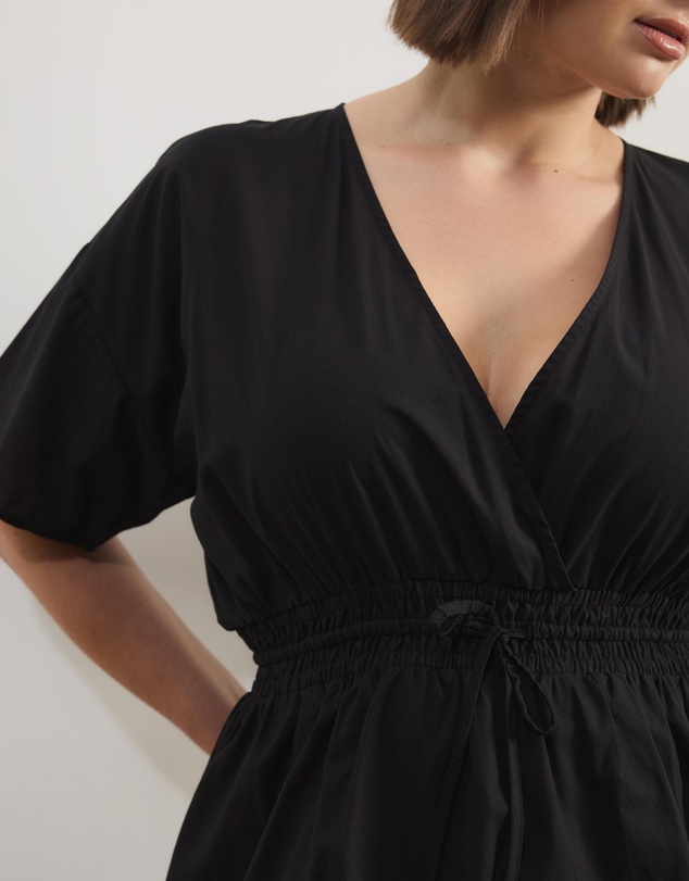 Atmos&Here Curvy - Elis Cotton Gathered Waist Top