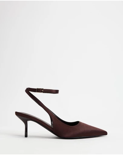 Atmos&Here - Kaia Satin Sling Back Heels