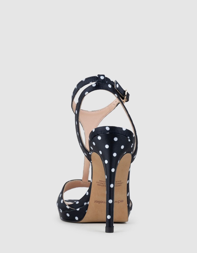 Edward Meller - WEN110 Polkadot T-Bar Platform Sandal