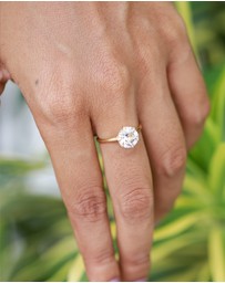 Elli Jewelry - Ring 925 Sterling Silver Gold Plated Crystal
