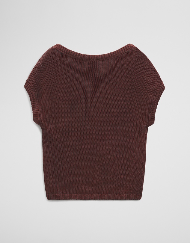 Country Road - Organically Grown Cotton Asymmetric Tape Knit T-shirt