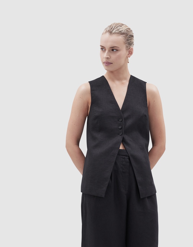 UNISON - Linen Longline Vest