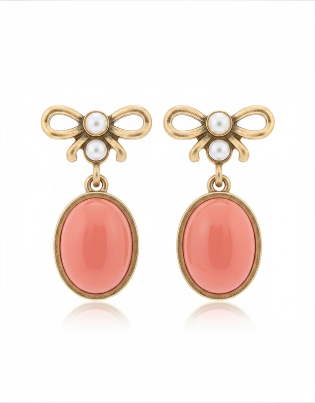 Mossée - Arielle Pearl Bow Earrings