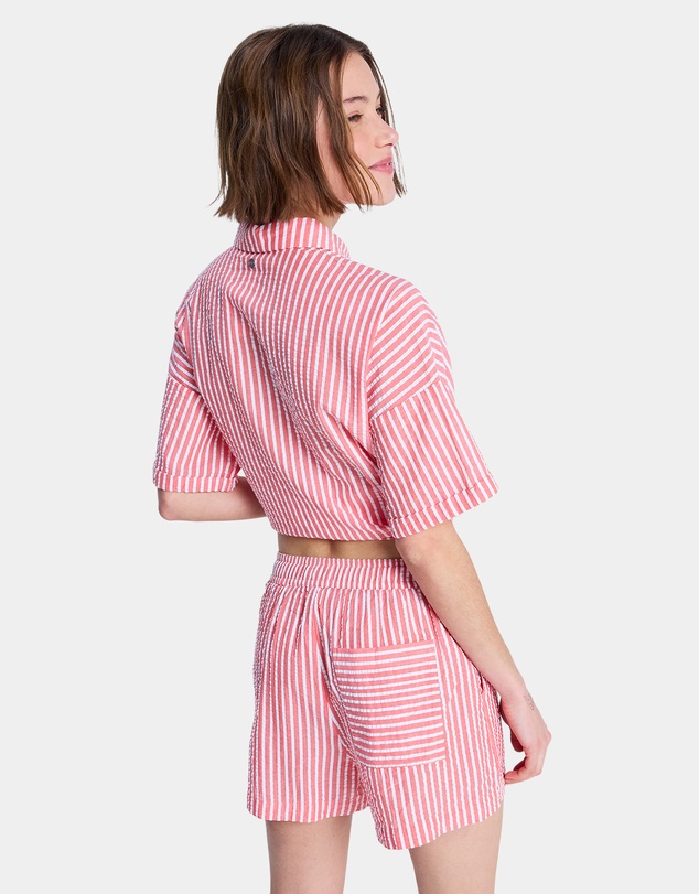 Roxy - Womens Lekeito Break High Stripe Beach Shorts