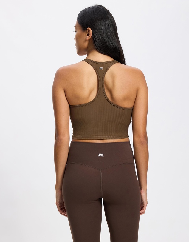 AVE Active - Ribbed Racer Crop Tank