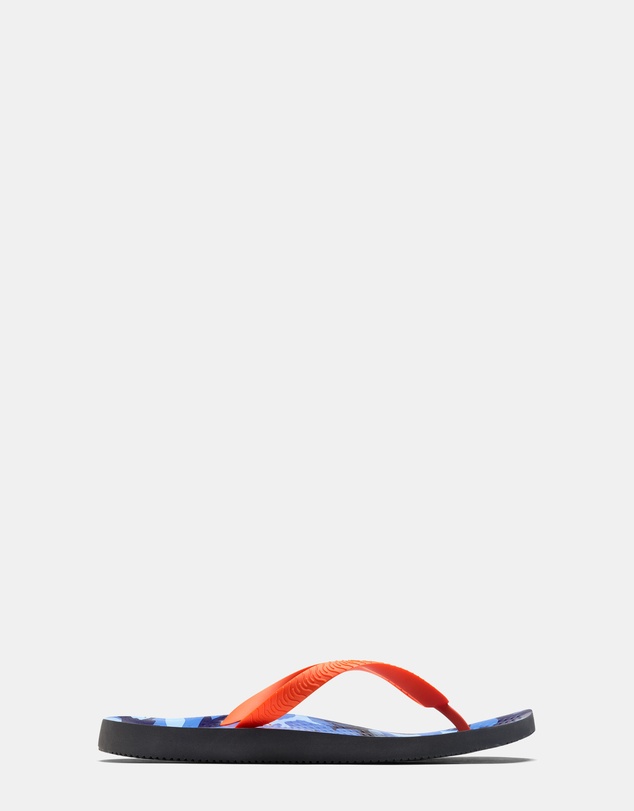 Vionic - Beach Manly Toe Post Sandal - Blue Camo Orange