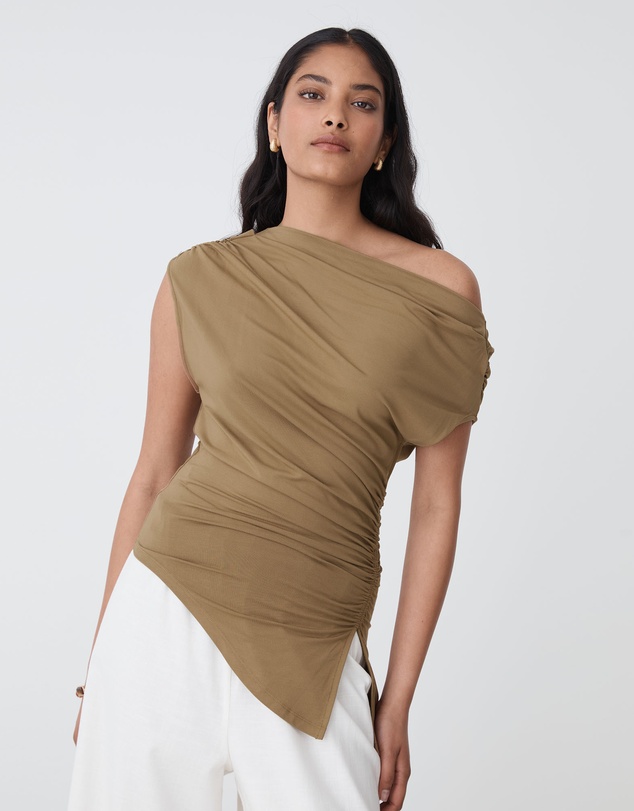 Forcast - Keeley Bamboo Split Hem Top