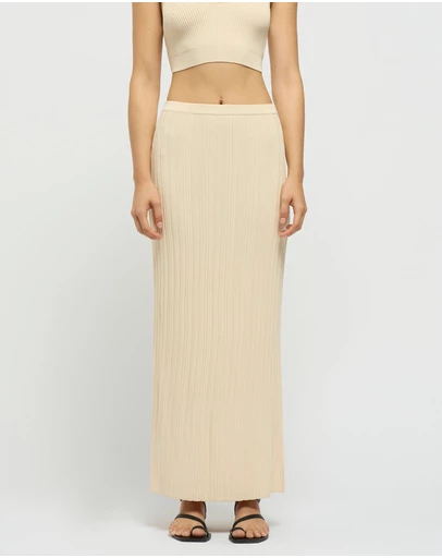 FRIEND of AUDREY - Reflection Ribbed Knit Skirt