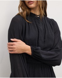 The Fated - Della Long Sleeve Gathered Mini Dress