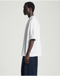 COS - OVERSIZED HEAVYWEIGHT MOCK-NECK T-SHIRT