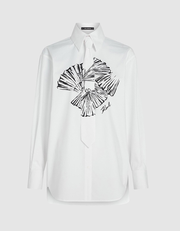 Karl Lagerfeld - Poplin Tie Shirt